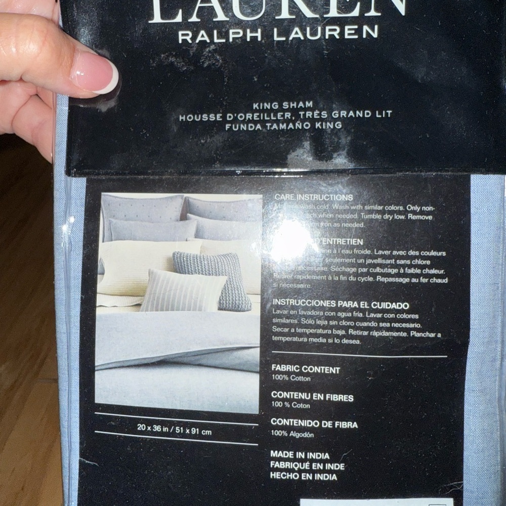 Ralph Lauren King Sham in Chambray